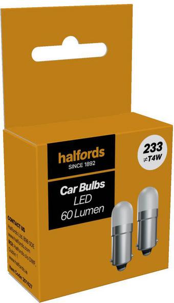 Halfords 233 LED Car Bulb Twin Pack
