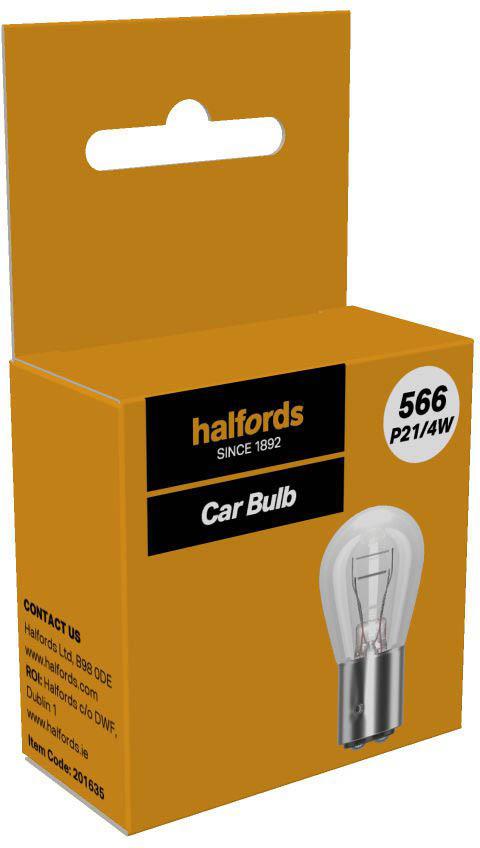 Halfords 566 P21/4W Car Bulb Single Pack