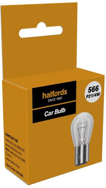 Halfords 566 P21/4W Car Bulb Single Pack