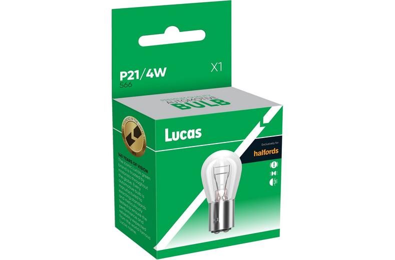 Lucas 566 P21/4W Car Bulb Single Pack Lucas 566 P21/4W Car Bulb Single Pack
