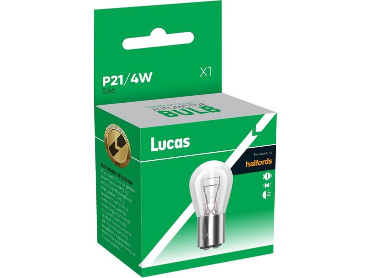 Lucas 566 P21/4W Car Bulb Single Pack