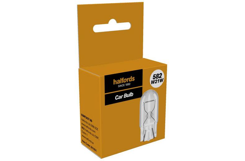 Halfords 582 W21W Car Bulb Single Pack Halfords 582 W21W Car Bulb Single Pack