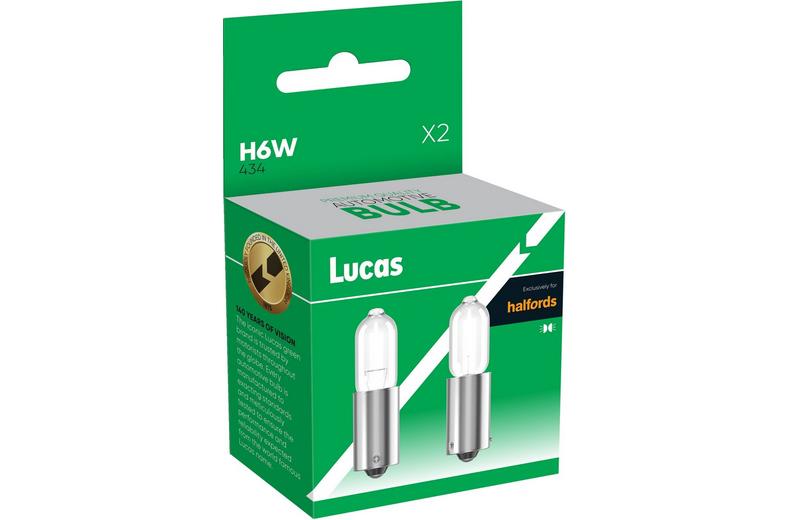 Lucas 434 H6W Car Bulb Twin Pack Lucas 434 H6W Car Bulb Twin Pack