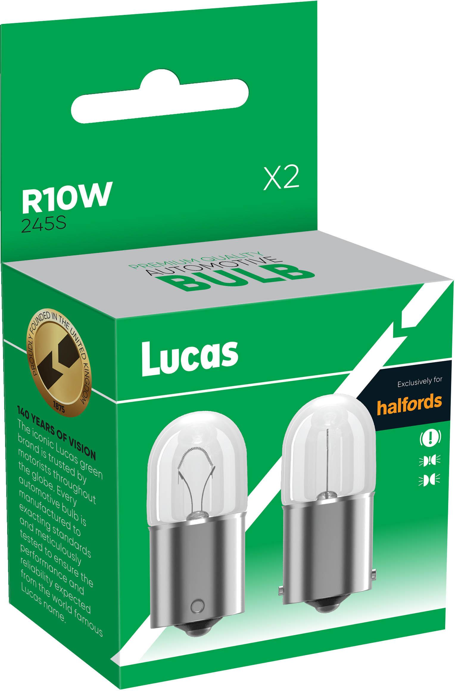 Lucas 245s R10W Car Bulb Twin Pack