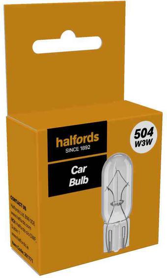 Halfords 504 W3W Car Bulb Single Pack