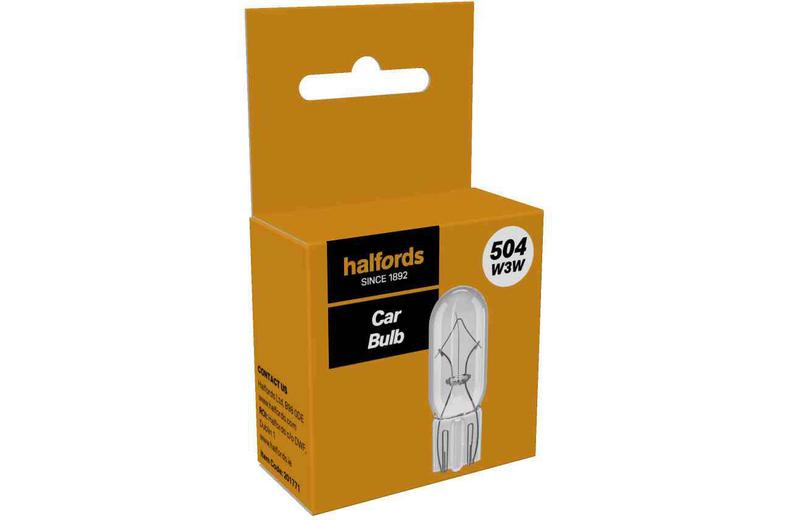 Halfords 504 W3W Car Bulb Single Pack Halfords 504 W3W Car Bulb Single Pack
