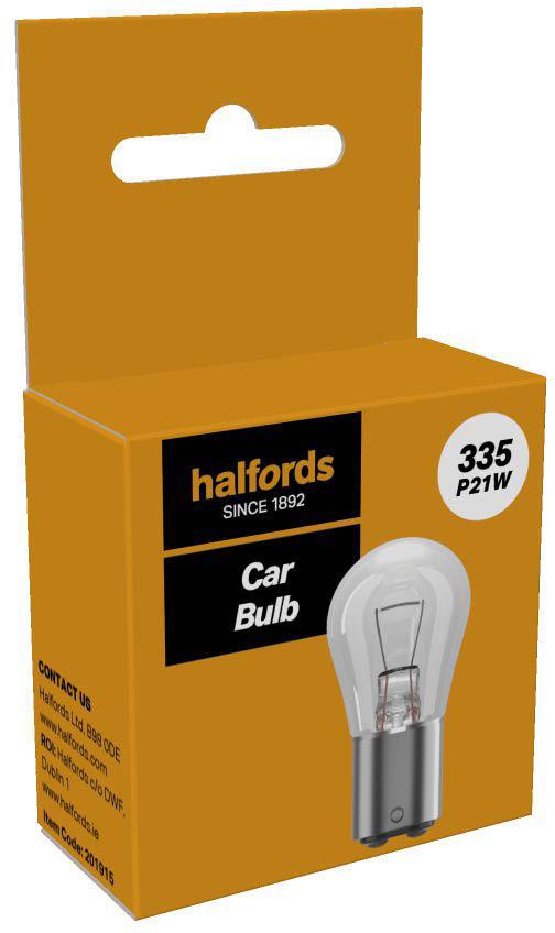 Halfords 335 P21W Car Bulb Single Pack