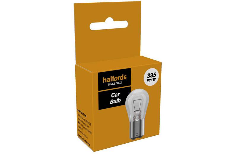Halfords 335 P21W Car Bulb Single Pack Halfords 335 P21W Car Bulb Single Pack
