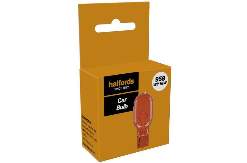 Halfords 958 WY16W Car Bulb Single Pack Halfords 958 WY16W Car Bulb Single Pack