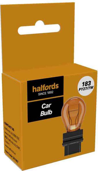 Halfords 183 PY27/7W Car Bulb Single Pack