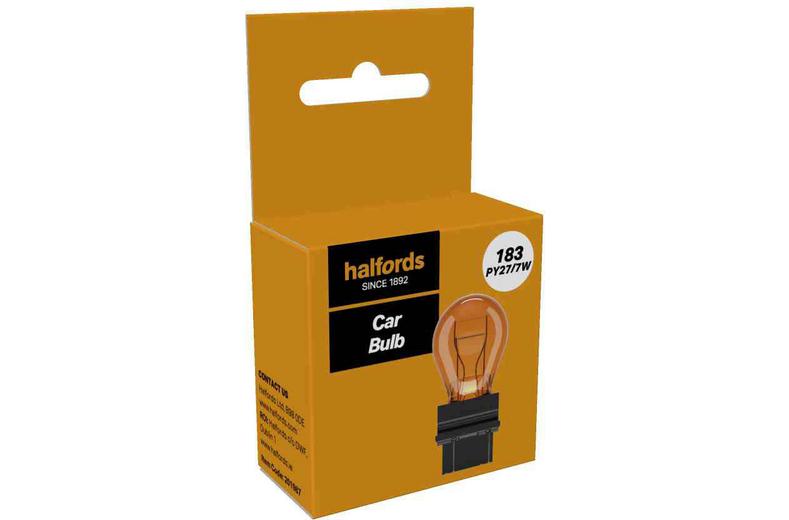Halfords 183 PY27/7W Car Bulb Single Pack Halfords 183 PY27/7W Car Bulb Single Pack