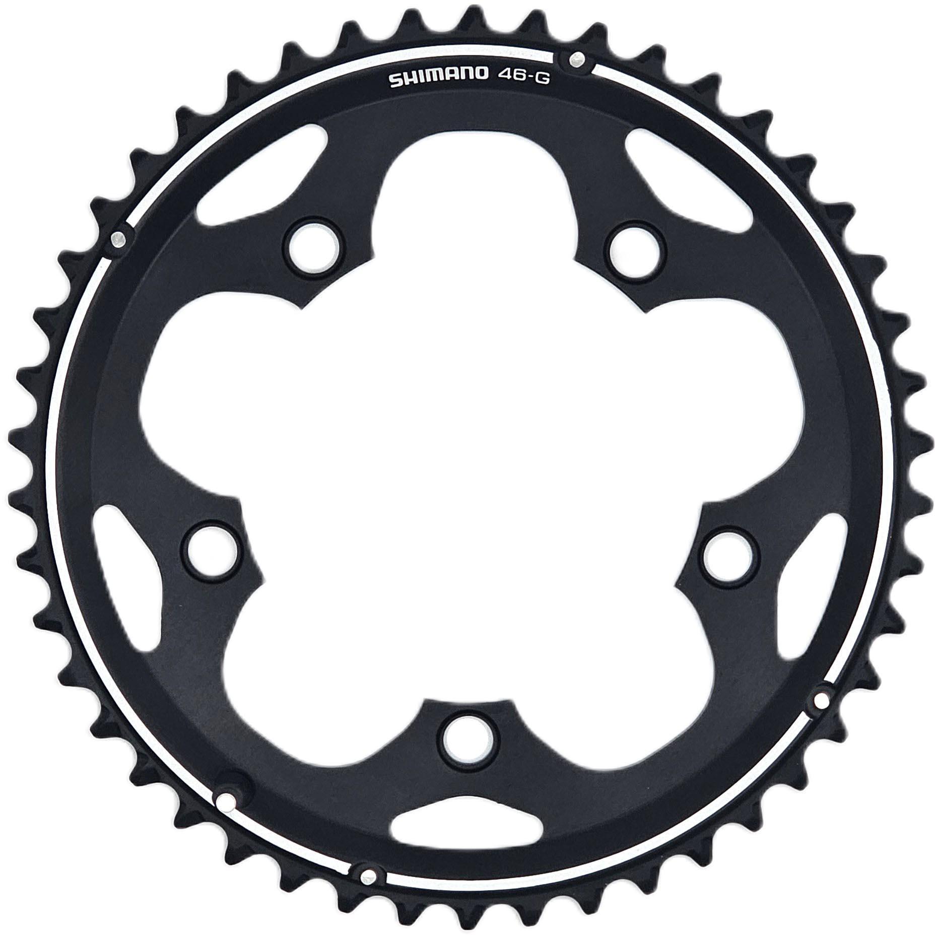 Shimano FC-CX50 10 Speed Outer Chainring, 46T-G, Black