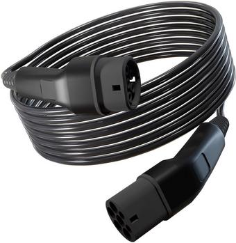 Wottz Type 2 to Type 2 32A 7.4kW EV Cable - 3.5m Black