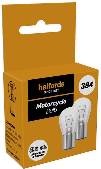 Halfords 384 Motorcycle Headlight Bulb Twin Pack Halfords 384 Motorcycle Headlight Bulb Twin Pack