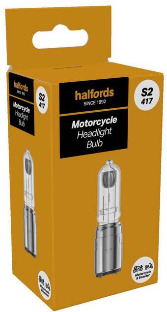 Halfords S2 417 Motorcycle Headlight Bulb Single Pack