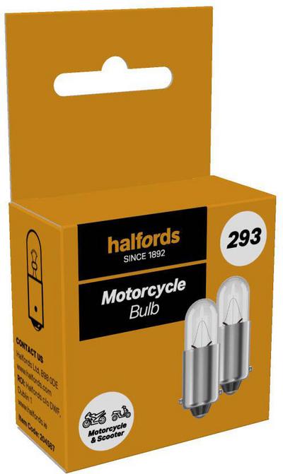 Halfords 293 Motorcycle Headlight Bulb Twin Pack Halfords 293 Motorcycle Headlight Bulb Twin Pack