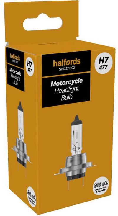 Halfords H7 477 Motorcycle Headlight Bulb Single Pack Halfords H7 477 Motorcycle Headlight Bulb Single Pack