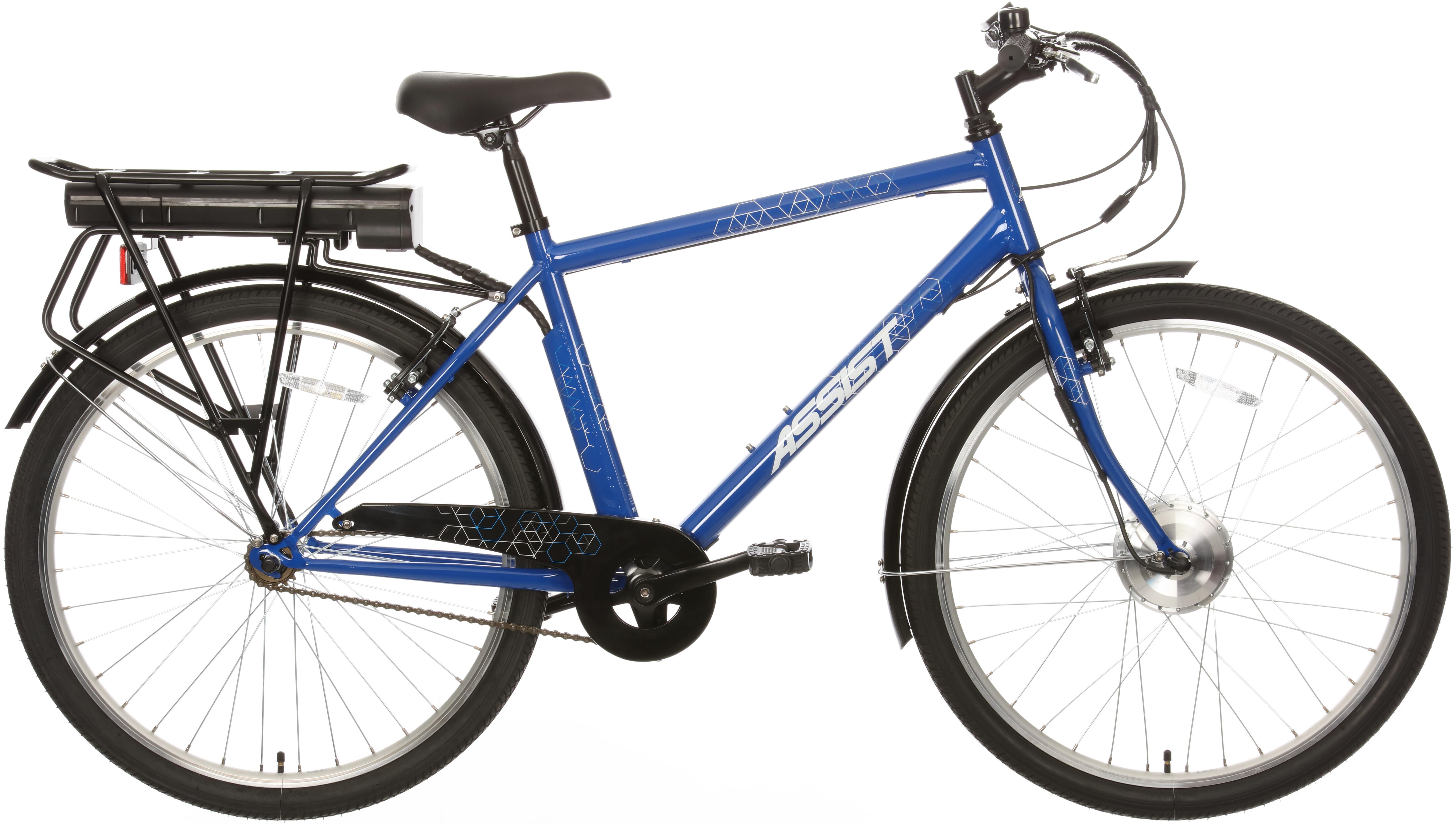 Halfords Assist Crossbar Hybrid Electric Bike - Blue | Pricematch, Extra 8% off for BC Members, Free Bike Health Check, Cycle2Work Scheme & 0% APR Finance.