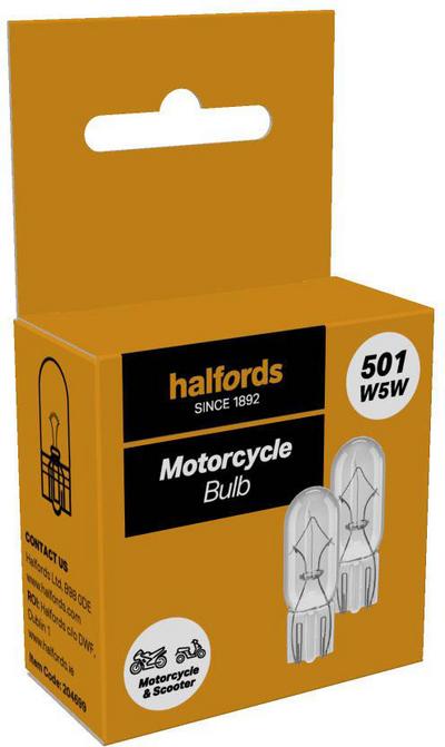 Halfords 501 Motorcycle Bulb Twin Pack Halfords 501 Motorcycle Bulb Twin Pack