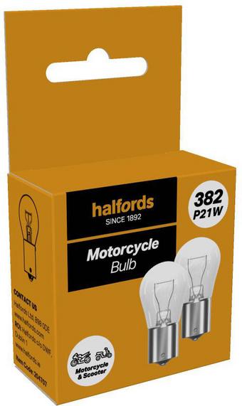 Halfords 382 Motorcycle Bulb Twin Pack