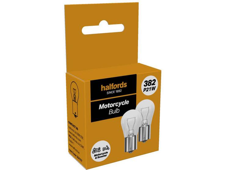 Halfords 382 Motorcycle Bulb Twin Pack