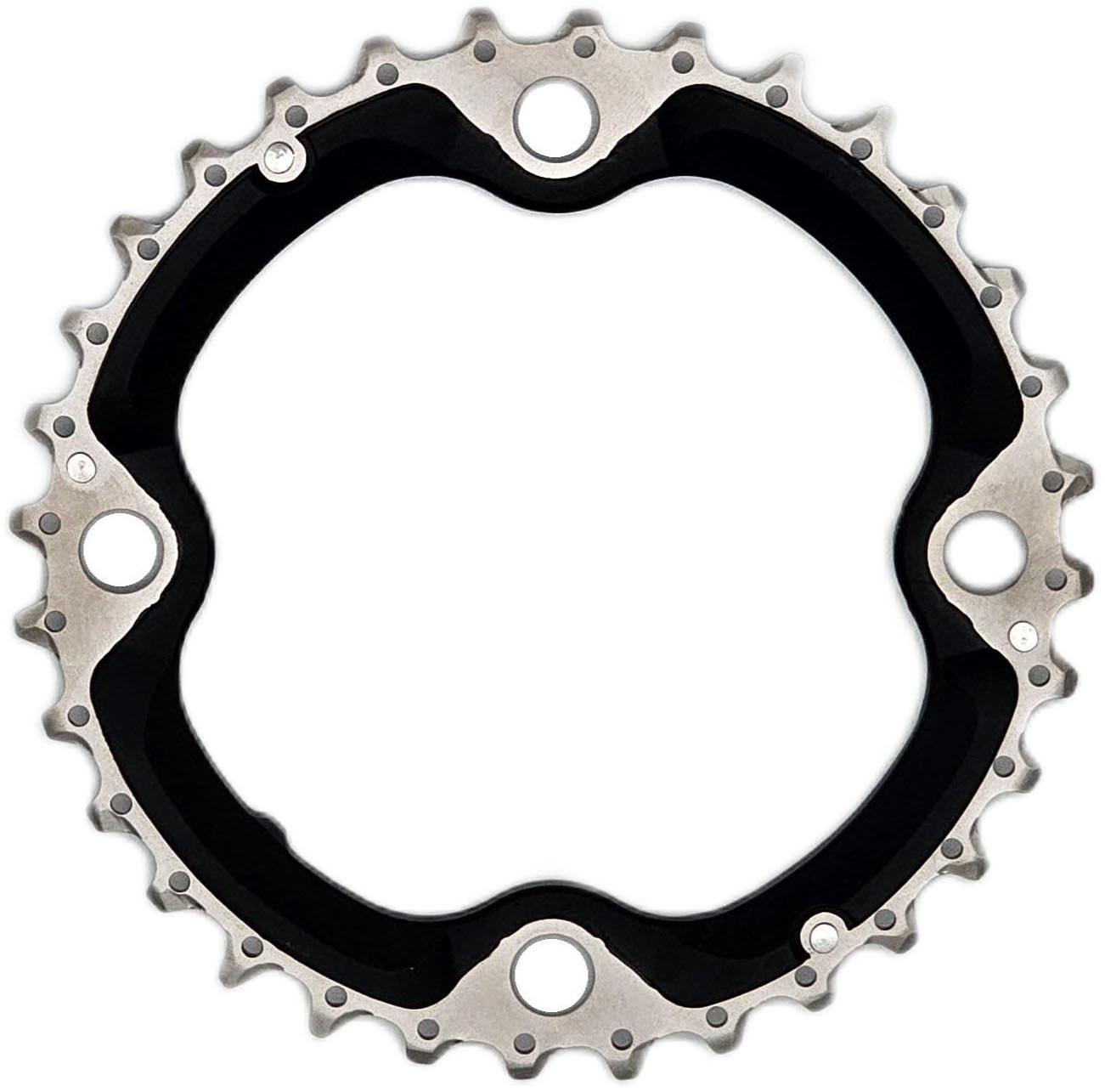Shimano FC-T521 10 Speed Triple Middle Chainring, 32T-AE Black