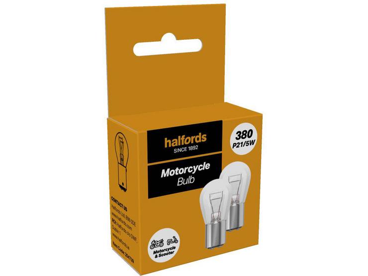 Halfords 380 Motorcycle Bulb Twin Pack