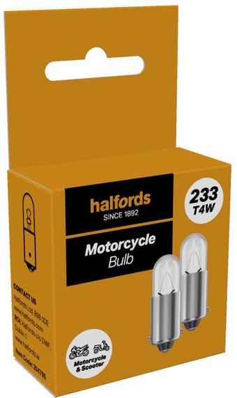 Halfords 233 Motorcycle Bulb Twin Pack