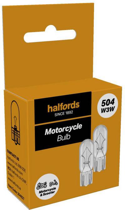 Halfords 504 Motorcycle Bulb Twin Pack Halfords 504 Motorcycle Bulb Twin Pack