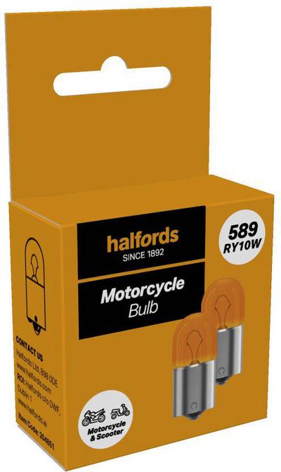Halfords 589 Motorcycle Headlight Bulb Single Pack Halfords 589 Motorcycle Headlight Bulb Single Pack