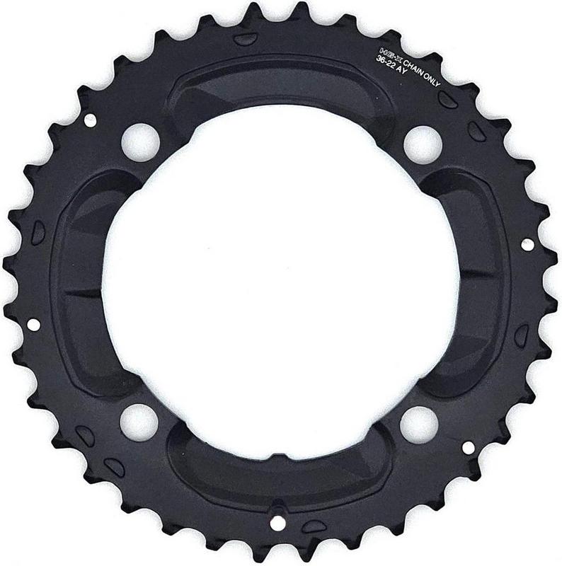 Halfords Shimano FC-M617 Deore 10 Speed Double Chainring, 36T-AY Outer | Extra 8% off for BC Members