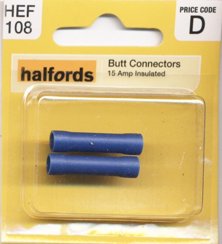 Halfords Butt Connectors 15 Amp