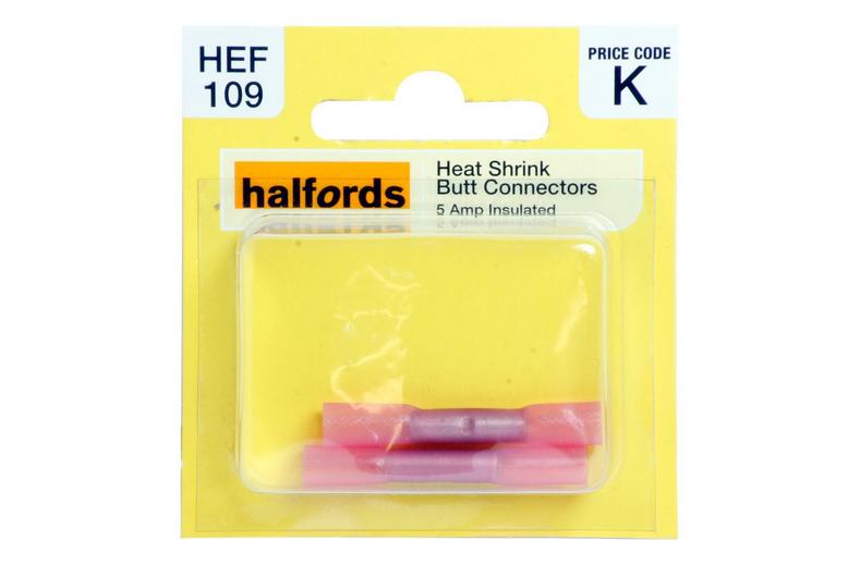 Halfords Heat Shrink Butt Connectors 5 Amp Halfords Heat Shrink Butt Connectors 5 Amp