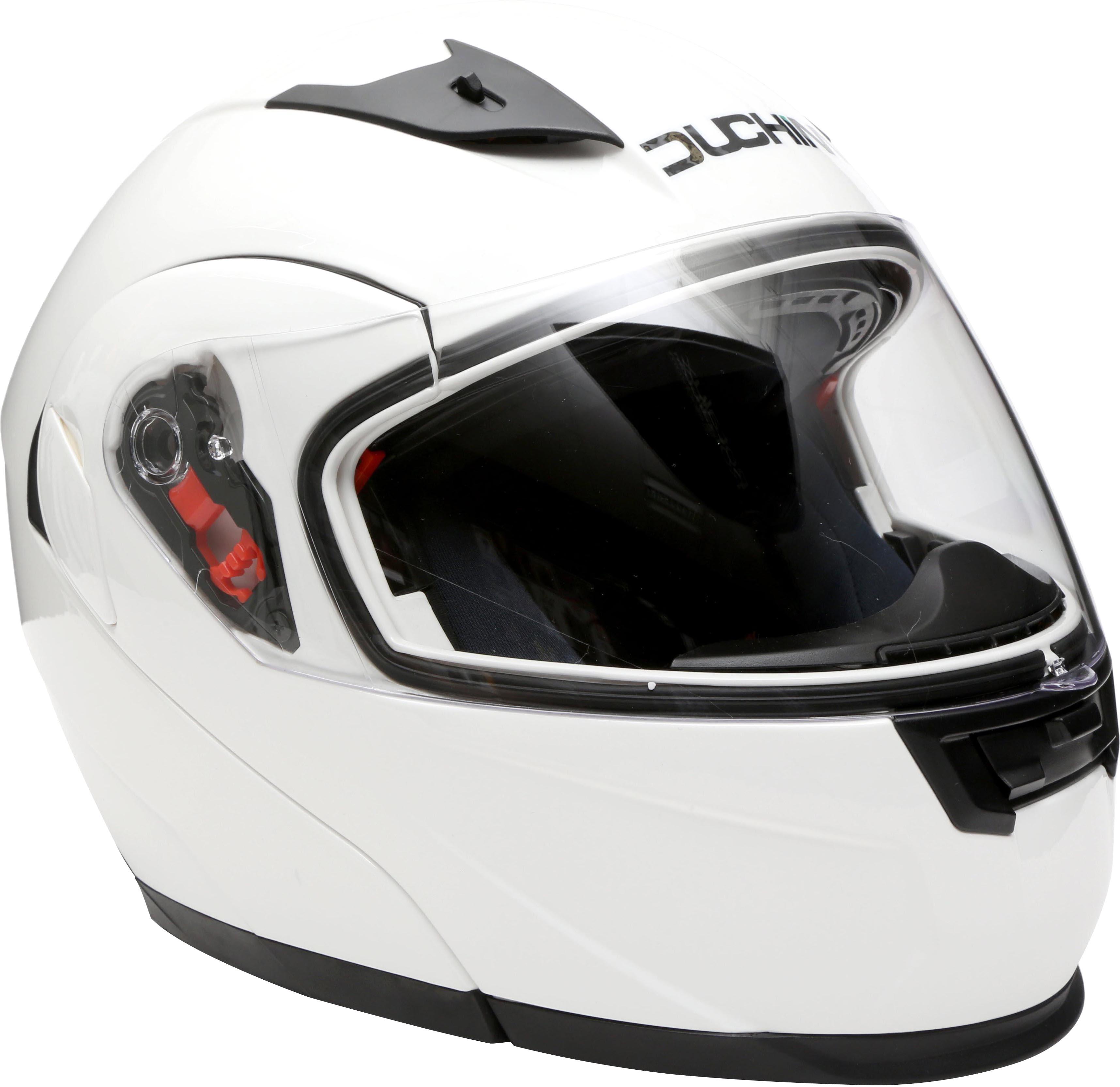 Duchinni Flip Front Helmet - White, Large