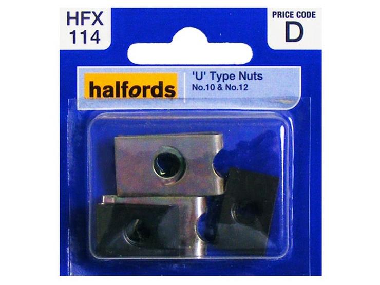 Halfords U-Type Nuts (HFX114) No.10 & No.12