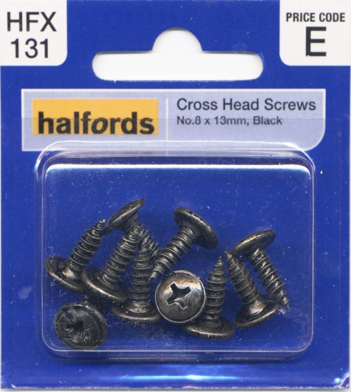 Halfords Cross Head Screws (Hfx131) No8 X 13Mm