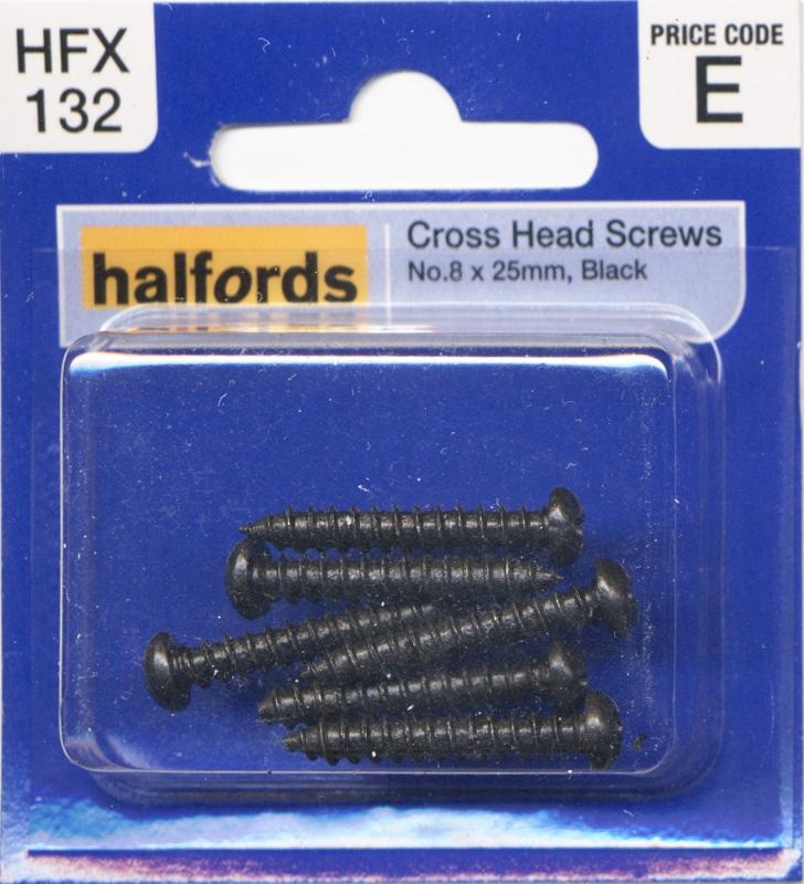 Halfords Cross Head Screws (Hfx132) No8 X 25Mm