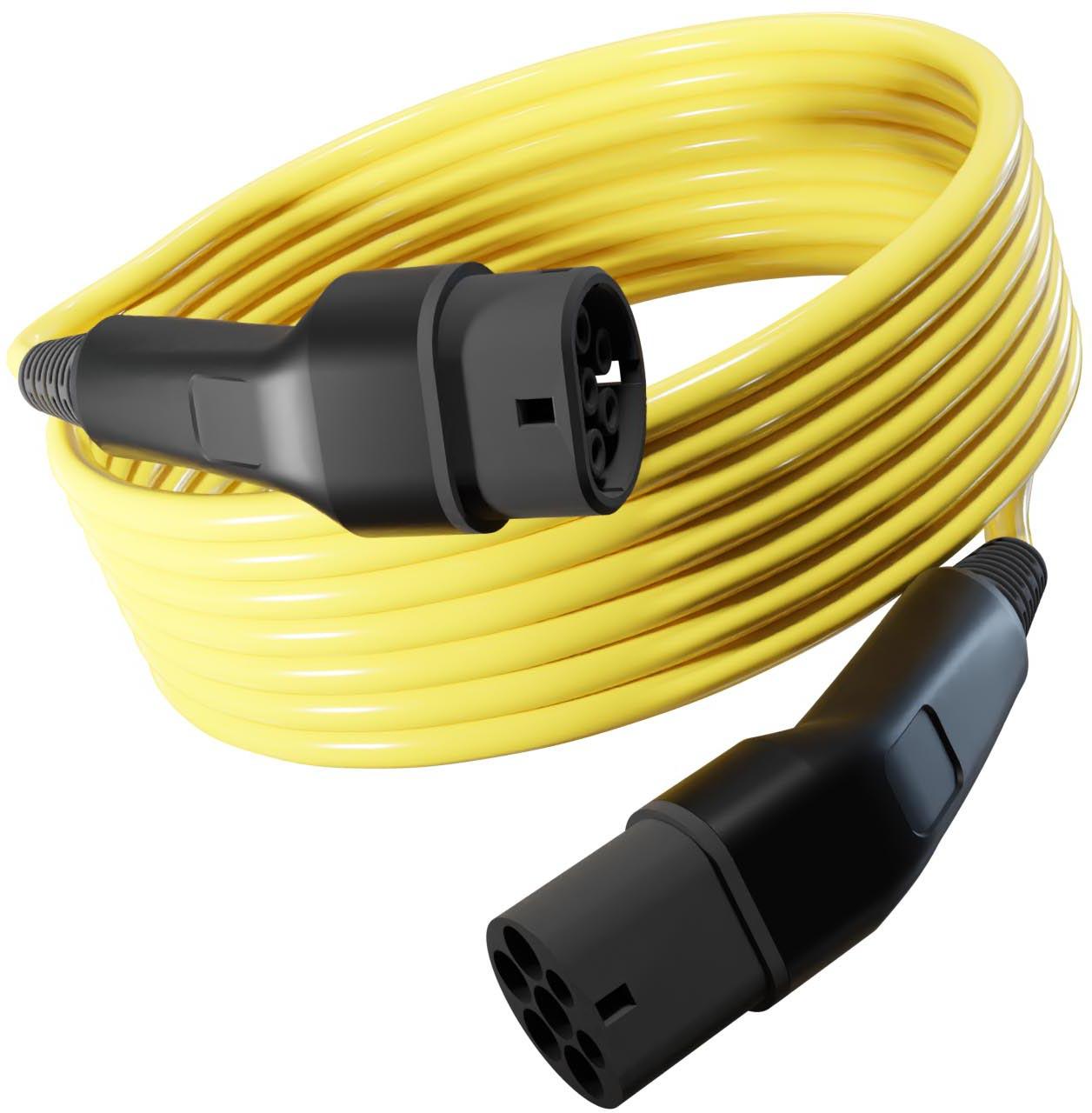 Wottz 3 Phase Type 2 to Type 2 32A 22kW EV Cable