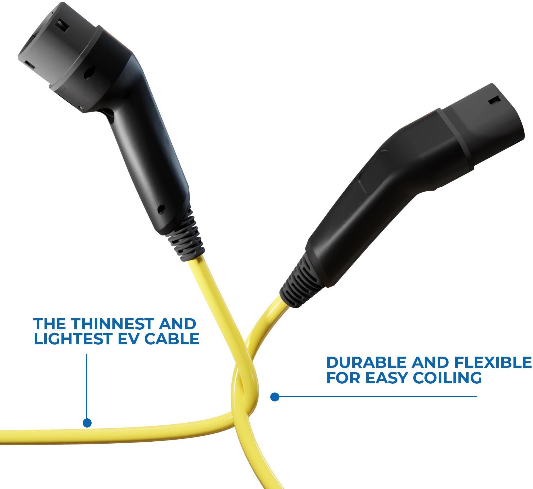 Wottz 3 Phase Type 2 to Type 2 32A 22kW EV Cable