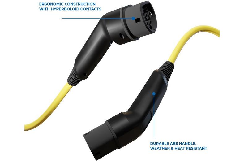 Wottz 3 Phase Type 2 to Type 2 32A 22kW EV Cable Wottz 3 Phase Type 2 to Type 2 32A 22kW EV Cable