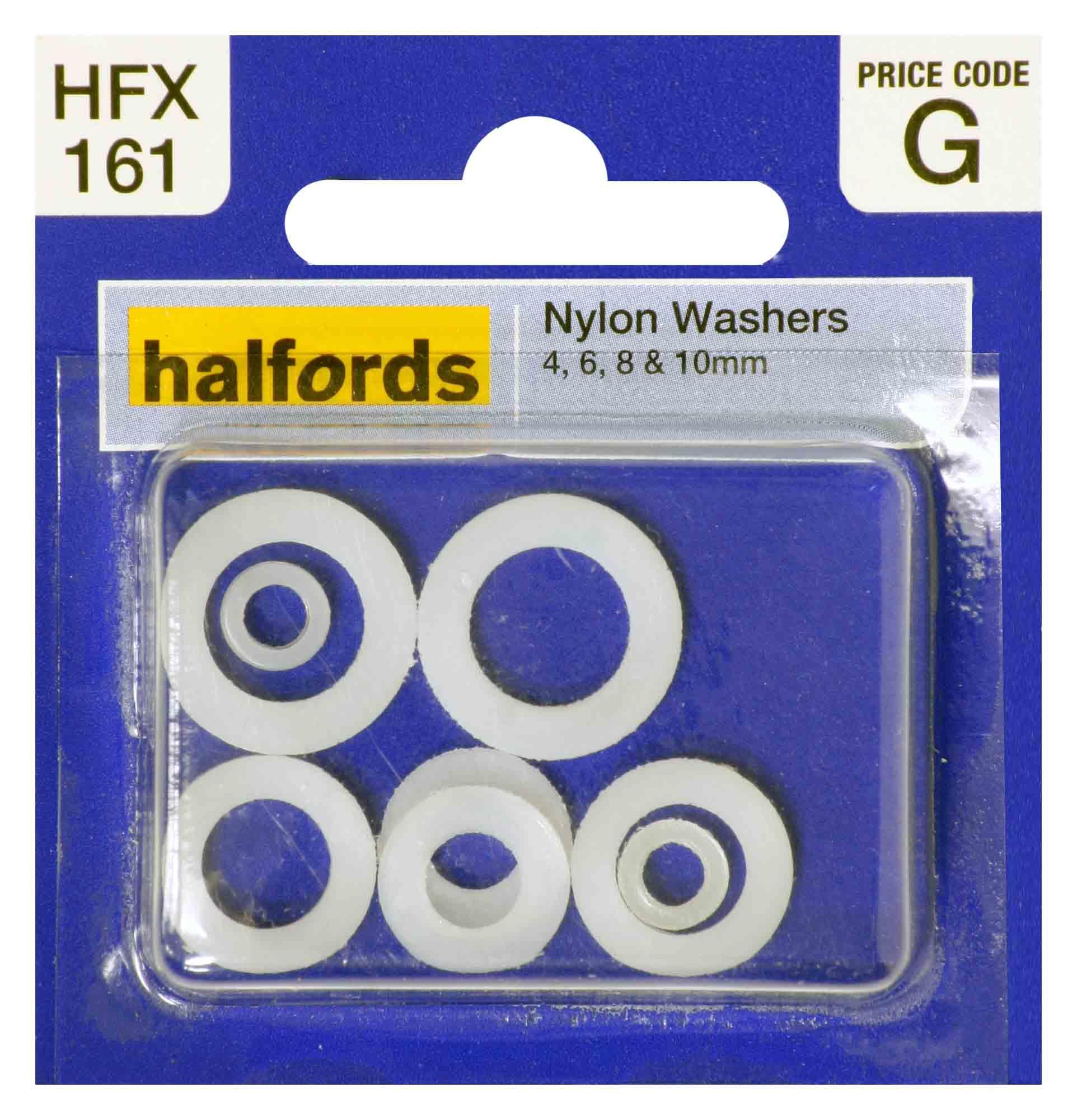 Halfords Assorted Nylon Washers (Hfx161)