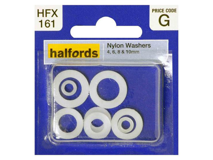 Halfords Assorted Nylon Washers (HFX161)