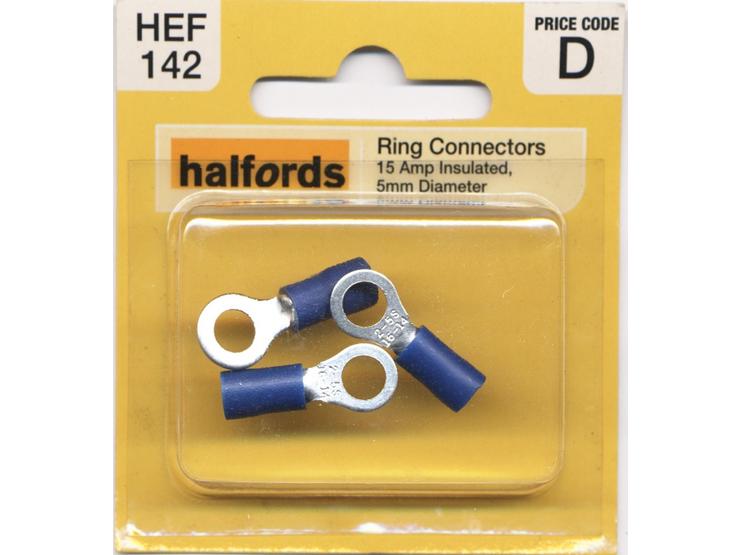 Halfords Ring Connectors (HEF142) 15 Amp/5mm