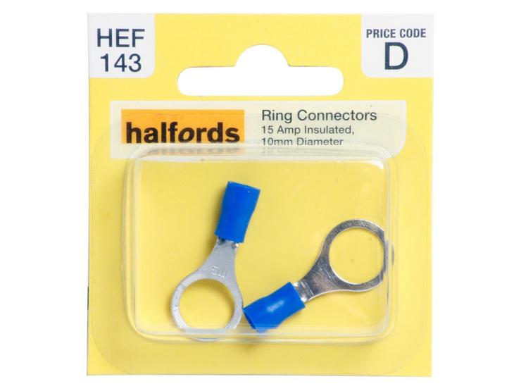 Halfords Ring Connectors (HEF143) 15 Amp/10mm