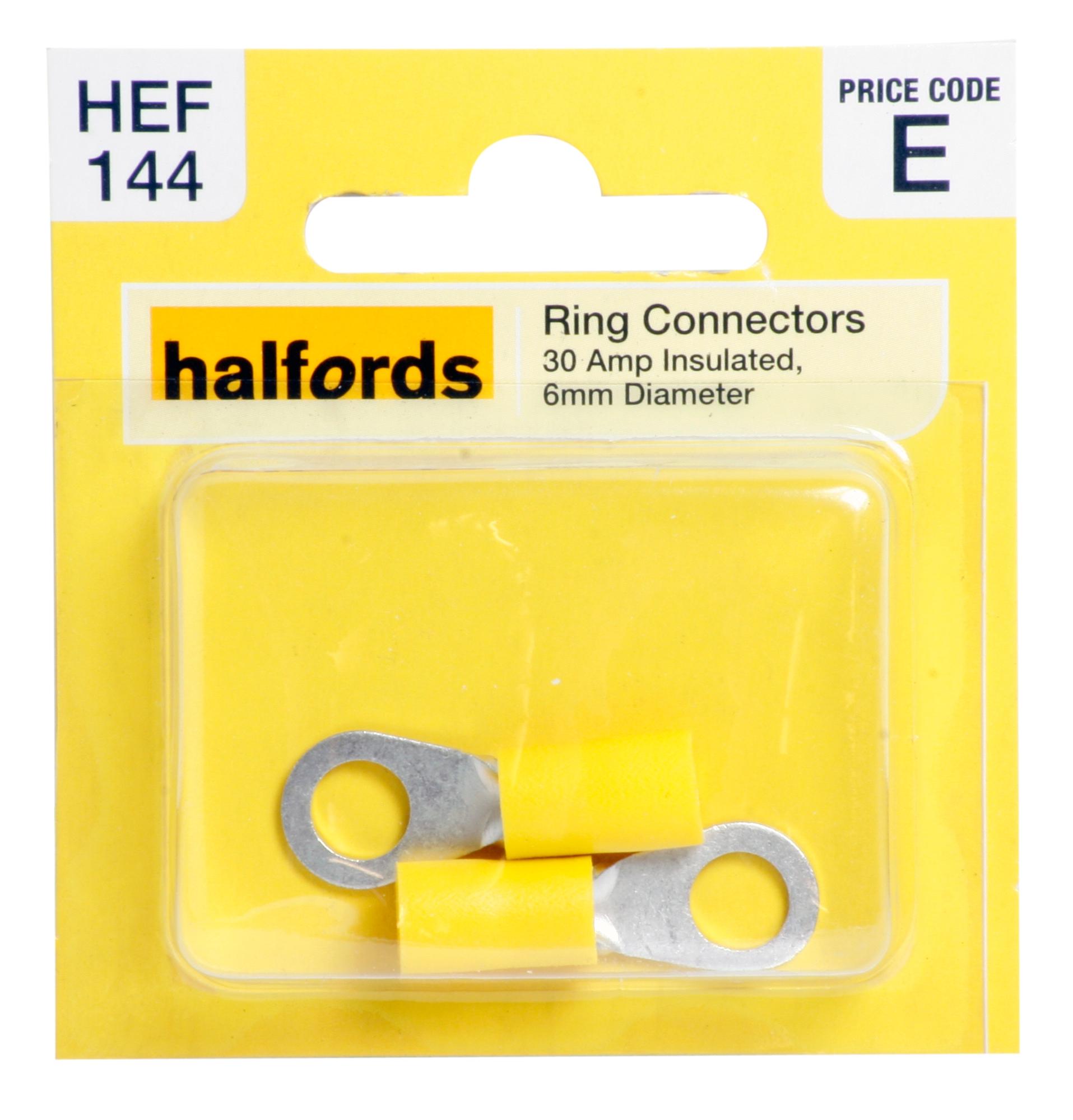 Halfords Ring Connectors (Hef144) 30 Amp/6Mm