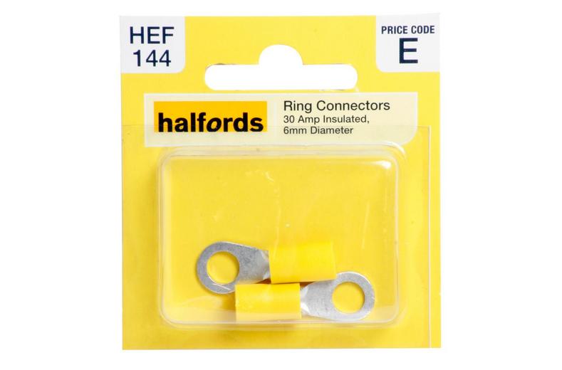 Halfords Ring Connectors (HEF144) 30 Amp/6mm Halfords Ring Connectors (HEF144) 30 Amp/6mm