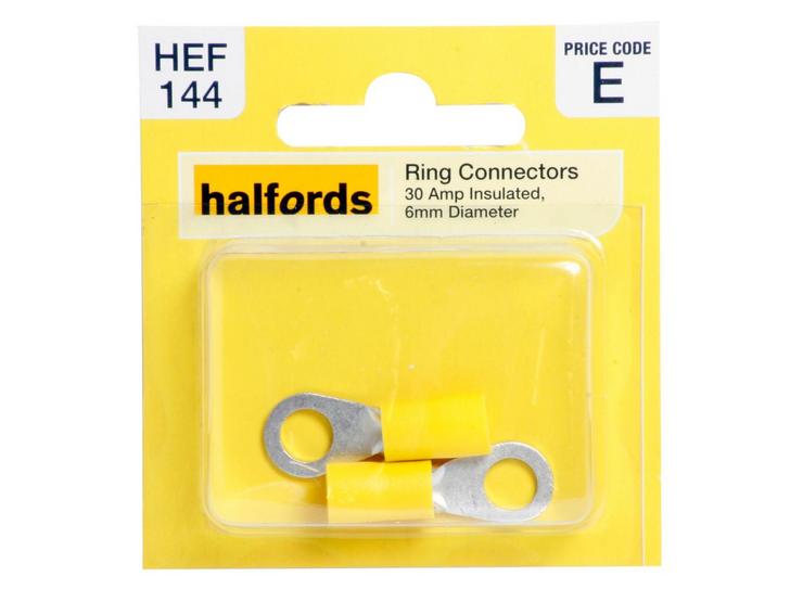 Halfords Ring Connectors (HEF144) 30 Amp/6mm