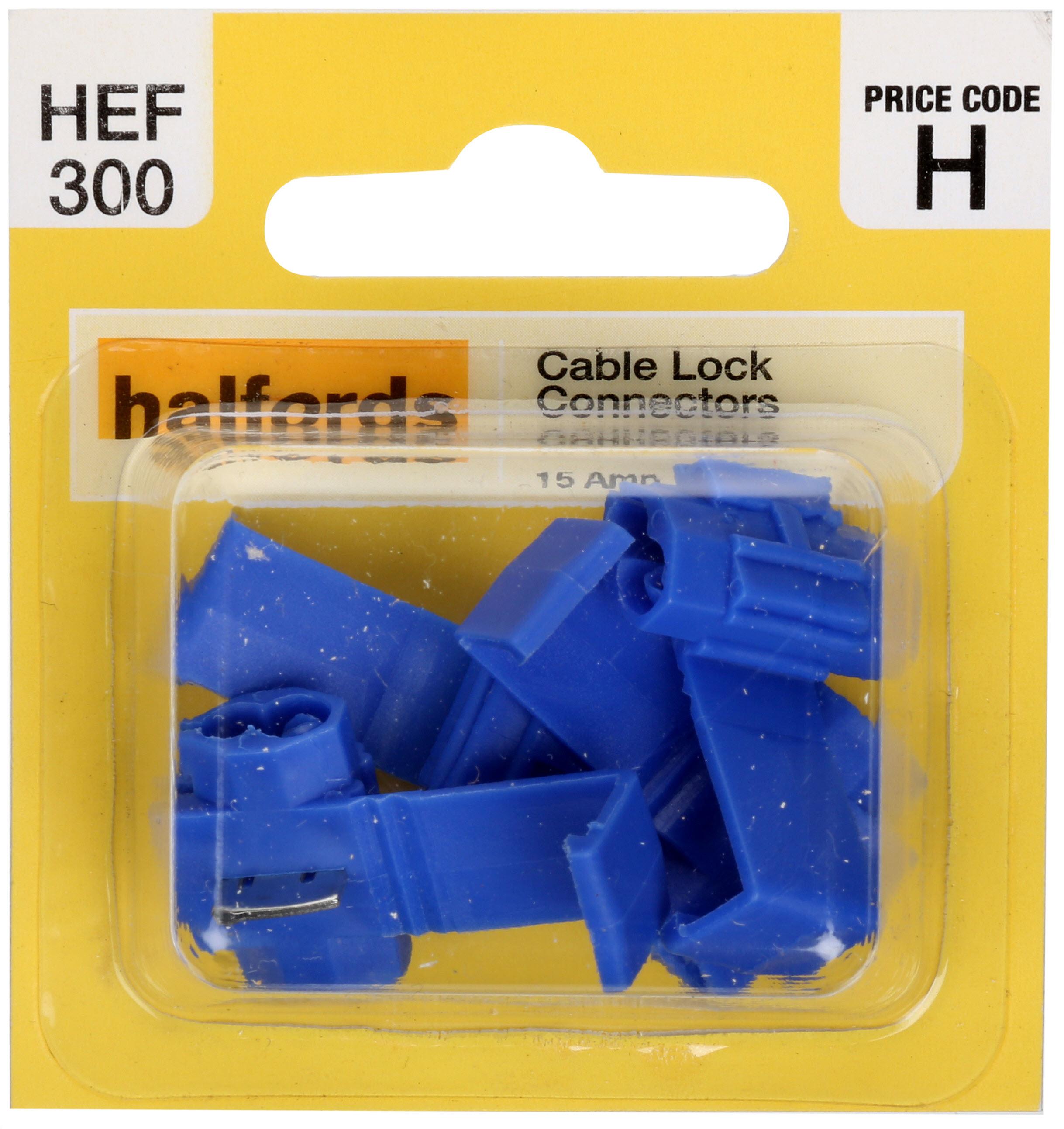 Halfords Cable Lock Connectors 15 Amps