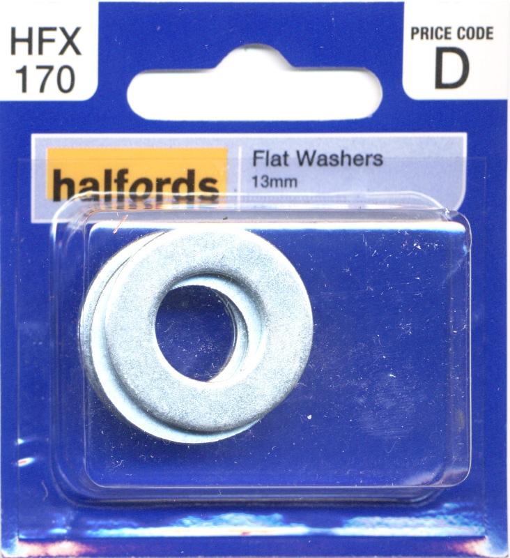Halfords Flat Washers 13Mm
