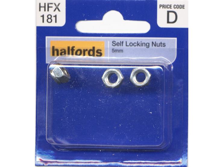 Halfords Self Locking Nuts 5mm